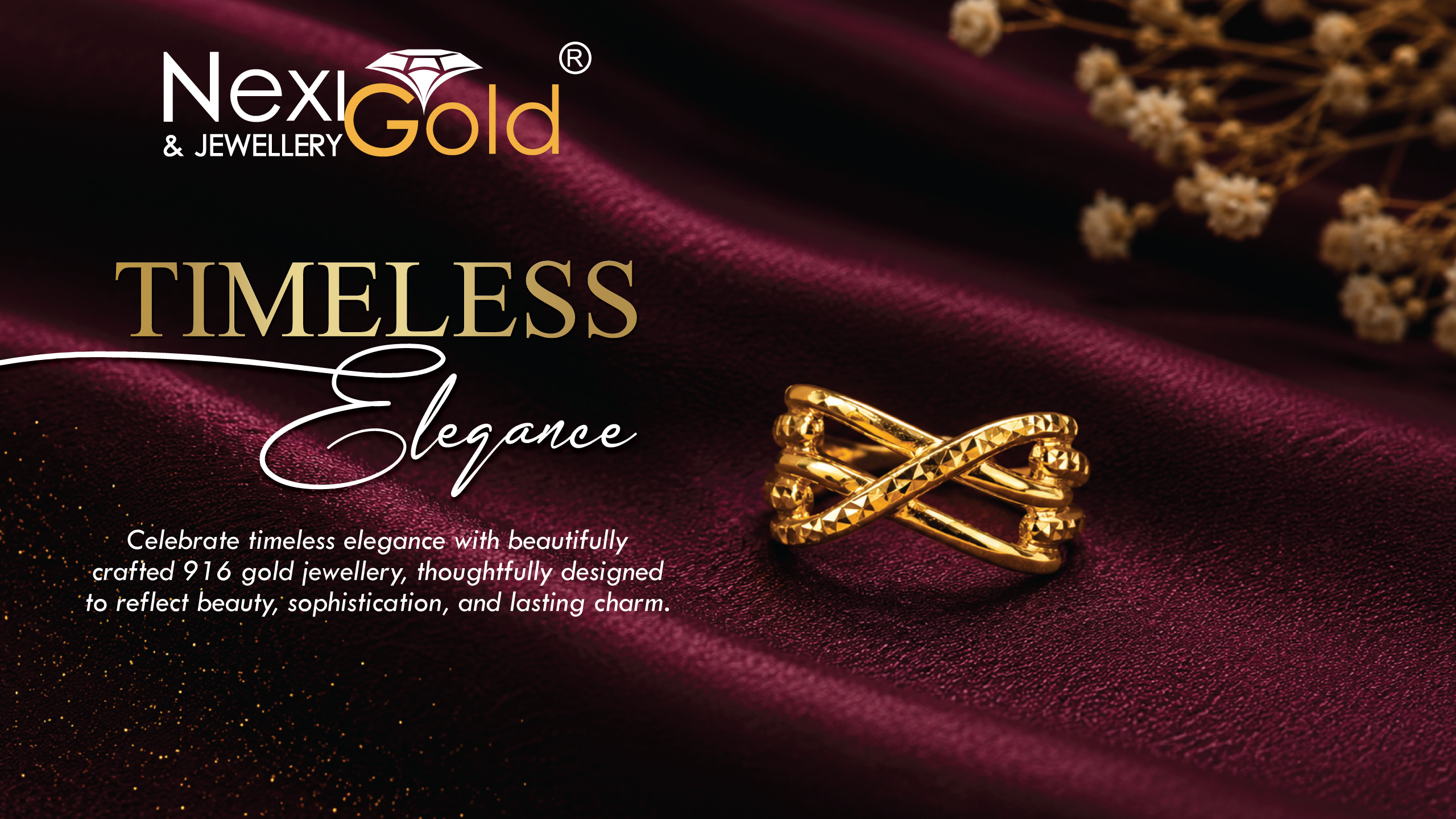 Timeless elegance — beautifully crafted 916 gold ring by Nexigold